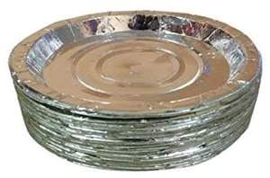 Fabricant d'assiettes en papier jetables 23cm rayures jaunes vaisselle ronde jetable naturelle écologique compostable - Product Image 4