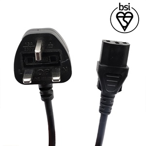 BSI tiêu chuẩn người Anh mở rộng màu đen dẫn điện Cáp máy tính xách tay Anh/Malaysia/UAE cắm IEC nữ loại cuối điện tử tiêu dùng - Product Image 1