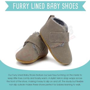 Uni-sexed Leather Fur-Anti-Slips Kids-Girls <b>Fleeced</b>-Warmed <b>Fleeced</b>-Fabric Winter-Baby Shoes - Product Image 2