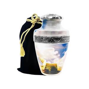 Meilleures ventes à bas prix Urnes pour animaux de compagnie fabriquées à la main pour les cendres Urne funéraire pour exportateur blanc humain de l'Inde avec une qualité supérieure - Product Image 6