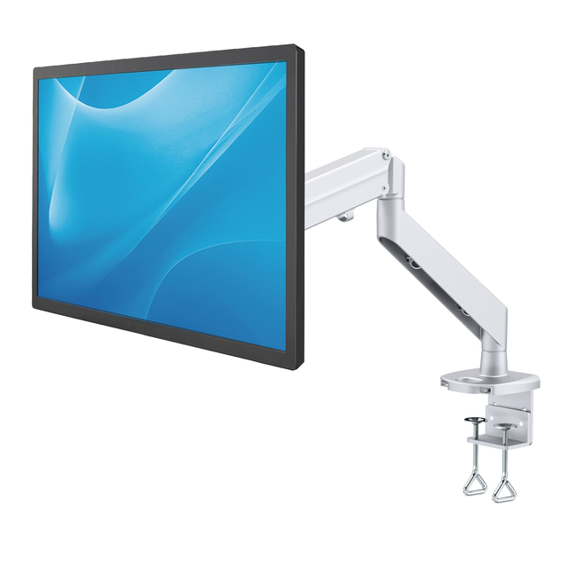 New TAA Compliant Gas Spring Desk Mount LCD Monitor Arm C Clamp 32 Inch Heavier Screens VESA 75/100mm 6-16kg Capacity Aluminum