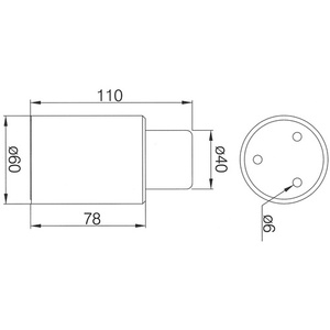 DENI Butée de porte en alliage léger laqué argenté, 110 mm, pare-draught - Product Image 3