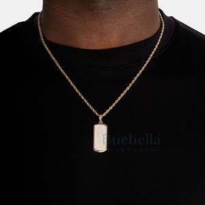 Pendentifs et breloques en diamant moissanite VVS en argent sterling 925 plaqué or 18 carats pour hommes et femmes - Product Image 3