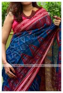 Haute qualité femmes imprimé fleuri numérique Organza Saree fêtes mariages toutes les saisons excellent hiver fait Premium robe de pelouse - Product Image 5