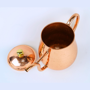 Authentic Copper <b>Teapot</b> Cup <b>Set</b> Portable Eco-Friendly Daily Use for Home Cafe Office Restaurant Tea Lovers - Product Image 4