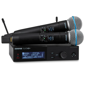 (EF) SLXD24D+/B58 ระบบไมโครโฟนไร้สายดิจิตอล 2 ช่องสัญญาณ พร้อมไมโครโฟน B58 จำนวน 2 ตัว, G57: 470-608MHz - Product Image 1