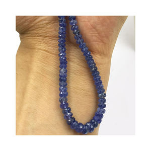 Perles de pierres précieuses en vrac collier de saphir naturel forme de rondelle porter des bijoux de pierres précieuses - Product Image 4