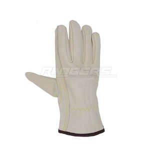 Gants de sécurité en cuir blanc, gants de travail de protection à doigts complets pour usage industriel, faible MOQ, gants industriels - Product Image 2