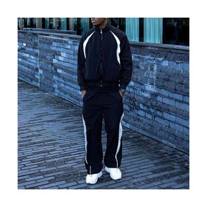 Conjuntos personalizados de dos piezas de algodón de rizo francés con capucha y pantalones de chándal de gran tamaño 3D para estampado de hojaldre sin cordón Flare Sudadera con capucha y chándal - Product Image 4