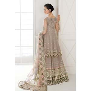 Embroidered Chiffon <b>Net</b> <b>Fabric</b> CH10-08 Unstitched - Product Image 5