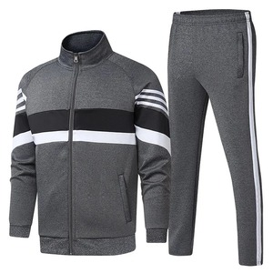 Ensemble de vêtements de sport de course en plein air pour hommes sweat-shirt décontracté veste et pantalon ample costume deux pièces vêtements de loisirs d'automne - Product Image 5