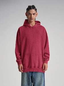 Oversized Pullover Hoodie Mujeres OEM Venta al por mayor Fleece Sudadera Manga larga Impresión personalizada Fabricante directo - Product Image 3