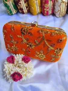 Combo de pochette et sacs à main de faveur de mariage Gajra Diwali cadeau de demoiselle d'honneur faveurs de mariage pakistanais sac à bandoulière pour les femmes - Product Image 3