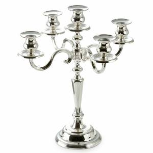 Candélabre de mariage moderne lumineux fait à la main en métal finition de luxe bougeoir et lanterne décor de mariage élégant - Product Image 1