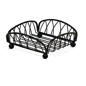 Accessoires de Vaisselle Modèle Table Porte-Serviettes en Métal Décoratif avec Revêtement en Poudre Noire pour la Maison Hôtel Utilisation en Prix de Gros - Product Image 3