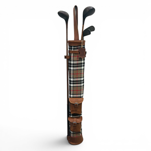 Bolsa de Transporte para Palos de Golf Geoffrey Vintage de Cuero Genuino, Duradera, Modelo Campbell Camel, Color Sólido, 2 Bolsillos, Ligera - Product Image 1