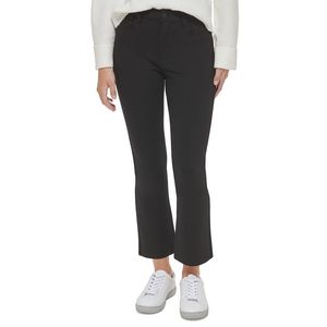 Calvin Klein Jeans Pantaloni a Zampa d'Elefante a Vita Alta da Donna Stile Semplice in Denim Nero Taglia XS (XL) - Traspiranti e Lavabili - Product Image 1