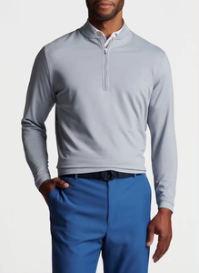 1/4 Quarter Zip Pullover <b>Shirt</b> Custom High Quality Logo <b>Men</b> Cotton QUICK DRY Knitted Quarter Zip Performance Golf Pullover - Product Image 5
