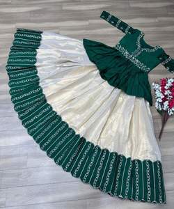 ชุดโชลีเลียงก้าผ้าไหมกานชิปุระมที่สวยงามสวมใส่ทุกวันพร้อมรูปแบบการตรวจสอบที่อุดมไปด้วยและงาน Dori นักออกแบบ Gherdaar Lehenga Choli - Product Image 5