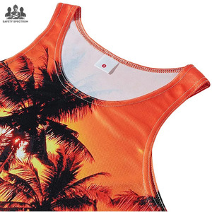 Camiseta Deportiva Personalizada con Logotipo OEM para Hombre, 100% Algodón, Transpirable, de Secado Rápido, Ecológica, de Malla, sin Mangas, para Gimnasio - Product Image 3