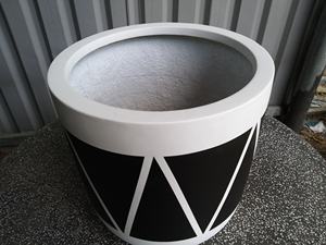 กระถางต้นไม้ไฟเบอร์กลาสลายเทอร์ราซโซ่ [Leo Nguyen Le] - กระถางหินแกรนิตสำหรับกลางแจ้ง - กระถางทรงสี่เหลี่ยมสำหรับปลูกต้นไม้ในบ้าน - Product Image 6