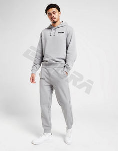 Conjunto de chándal Jogger personalizado de alta calidad para hombre, pantalones de chándal grises transpirables y Sudadera con capucha, estilo informal Unisex con logotipo personalizado - Product Image 6