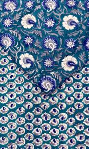 TELA DE ALGODÓN PURO ESTAMPADA A MANO CON TINTAS SIN AZO, MATERIAL TEXTIL PRIMARIO - Product Image 1