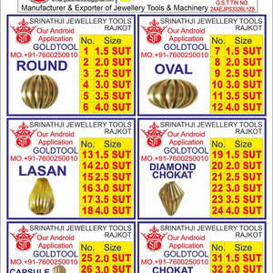 Outil doré nouvelle condition boules ondulées Chakupara ensemble de matrices bijoux en acier moule outil d'établi pour la fabrication de bijoux personnalisés - Product Image 3