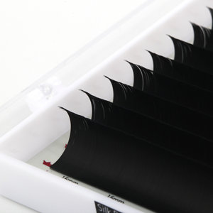 Bandeja de extensiones de pestañas PBT, etiqueta privada de la mejor calidad, visón Natural encantador y seda, OEM ODM, fibra PBT coreana - Product Image 1
