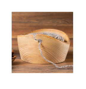 Bol de rangement en fil de bois avec trous sculptés et perceuses accessoires au Crochet à tricoter top vente fabriqué en Inde - Product Image 5