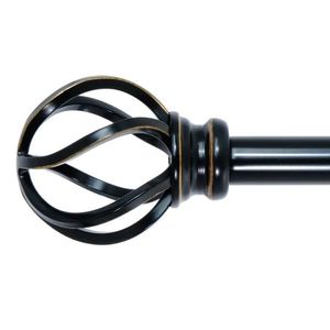 Dual tone metal curtain <b>brackets</b> combining brass and <b>black</b> finished for dramatic curtain styling or luxury homes - Product Image 6