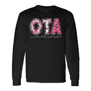 Camiseta de manga larga Retro OTA Occupational Therapy Assistant OT para el día de San Valentín - Product Image 2
