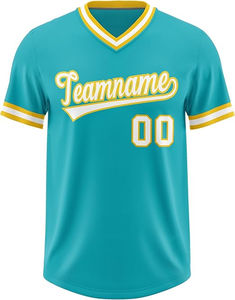 Camiseta de béisbol personalizada: Camisa de malla con cuello en V bordada y sublimada, diseños de fabricante al por mayor personalizados - Product Image 6