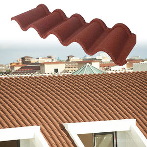 Tejas <span class=keywords><strong>de</strong></span> Acero con Recubrimiento <span class=keywords><strong>de</strong></span> Piedra Española <span class=keywords><strong>de</strong></span> 0.35mm y 0.40mm, Color Carbón Negro y Verde Bosque, Láminas Metálicas <span class=keywords><strong>para</strong></span> Techos <span class=keywords><strong>de</strong></span> Villas en Sudáfrica - Product Image 1