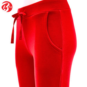 <b>Women's</b> Fashionable New Design Slim Fit Solid Red Cotton <b>Fleece</b> Sweat Jogger Pants Winter <b>Women's</b> Pants and <b>Trousers</b> - Product Image 6