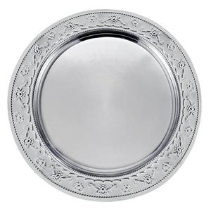 Exclusivo Plato de Presentación Redondo de Metal Chapado en Oro Brillante con Borde de Cuentas para Decoración de Mesa en el Hogar y Bodas - Product Image 5