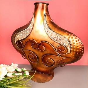 แจกันดอกไม้ตกแต่งสไตล์โบราณพร้อมรายละเอียดสำเร็จรูปที่หรูหราเหมาะสำหรับการตกแต่งบ้านสไตล์วินเทจและการจัดแสดงบนโต๊ะแบบคลาสสิก - Product Image 4