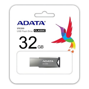 แฟลชไดรฟ์ Adata AUV250-32G-RBK ความจุ 32GB 2.0 สีเงิน รูปทรงกุญแจ พร้อมสายคล้องคอ พิมพ์โลโก้ สลักโลโก้ ความจุ 128GB  วัสดุโลหะและพลาสติก - Product Image 4