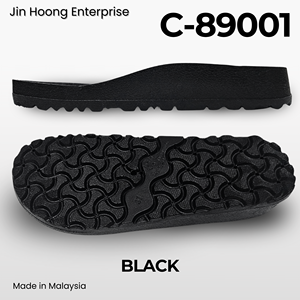 Chaussons Jin Hoong pour hommes C-89001, semelle extérieure en PVC noir durable, haute élasticité, résistants à l'eau, ultra-légers, avec semelle intérieure intégrée. - Product Image 2