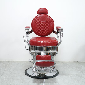 Fauteuil de Barbier Luxe en Cuir Durable avec Fonction Chauffante, Repose-Pieds Réglable et Pompe Hydraulique Robuste pour Salon de Coiffure - Product Image 1