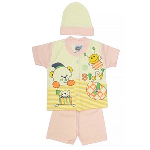 Newborn Boys Suits 3Pcs - Pink-Lemon - Product Image 1