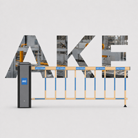 Barrière coulissante pliante en alliage d'aluminium AKE 4m avec bras lumineux RS485 et moteur sans balais – Solution de stationnement pour garage souterrain et parking communautaire