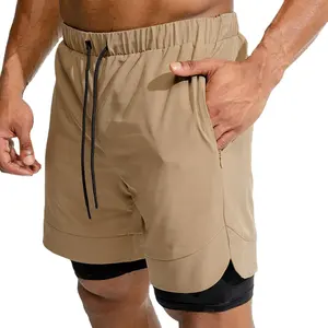 网眼篮球短裤两个深侧下摆口袋夏季基本男士短裤裁剪合身涤纶复古平纹