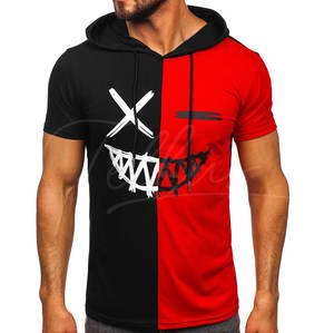 High Quality Custom Logo And Design Premium Tees <b>With</b> Hood For Men & Women Breathable And Light Weight <b>T</b>-<b>shirts</b> <b>With</b> <b>Hoodie</b> - Product Image 1