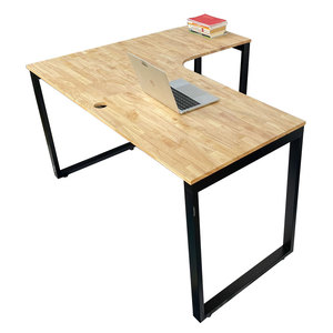Assembly Required L-Shaped <b>Corner</b> Gaming <b>Desk</b> 160x120cm Wooden Top & Iron Legs for Bedroom or Hotel-CD68016 - Product Image 1