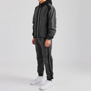 Survêtement unisexe uni à la vente chaude avec poches latérales, capuche, léger, personnalisable, fermeture éclair intégrale, survêtements aux meilleurs prix - Product Image 3