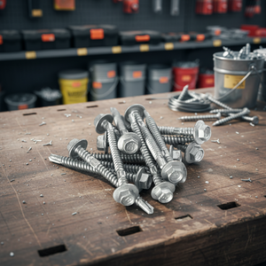 Vis autoforeuse professionnelle PDC à tête à rondelle, galvanisée à chaud au zinc, filetage profond, filetage complet, métrique/pouce, en acier au carbone - Product Image 1