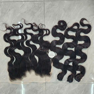 Extensiones de Cabello Humano Vietnamita Virgen 100% con Onda Natural, Doble Trama, con Línea M, Extensiones de Cabello Virgen Lagos con Cierre - Product Image 4