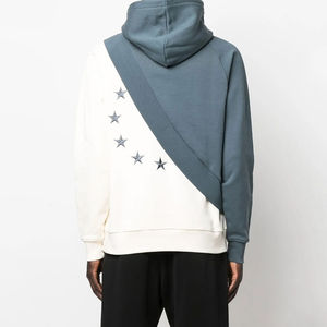 Sweat à capuche pour homme en coton biologique avec cordon de serrage, design minimaliste en strass, couleur contrastée, écologique, personnalisable OEM - Product Image 4