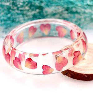 Small Size Clear Exquisite <b>Resin</b> <b>Crafts</b> Bracelet Wrist Women Girls' Acrylic Opening Bangles Design - Product Image 3